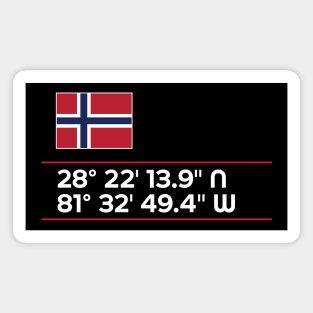 Norway Epcot World Showcase Walt Disney World Coordinates Magnet